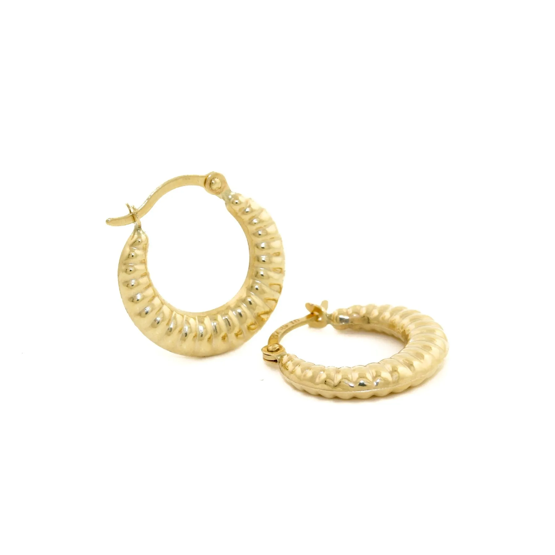 10K Gold x 'Croissant' Creole Hoops