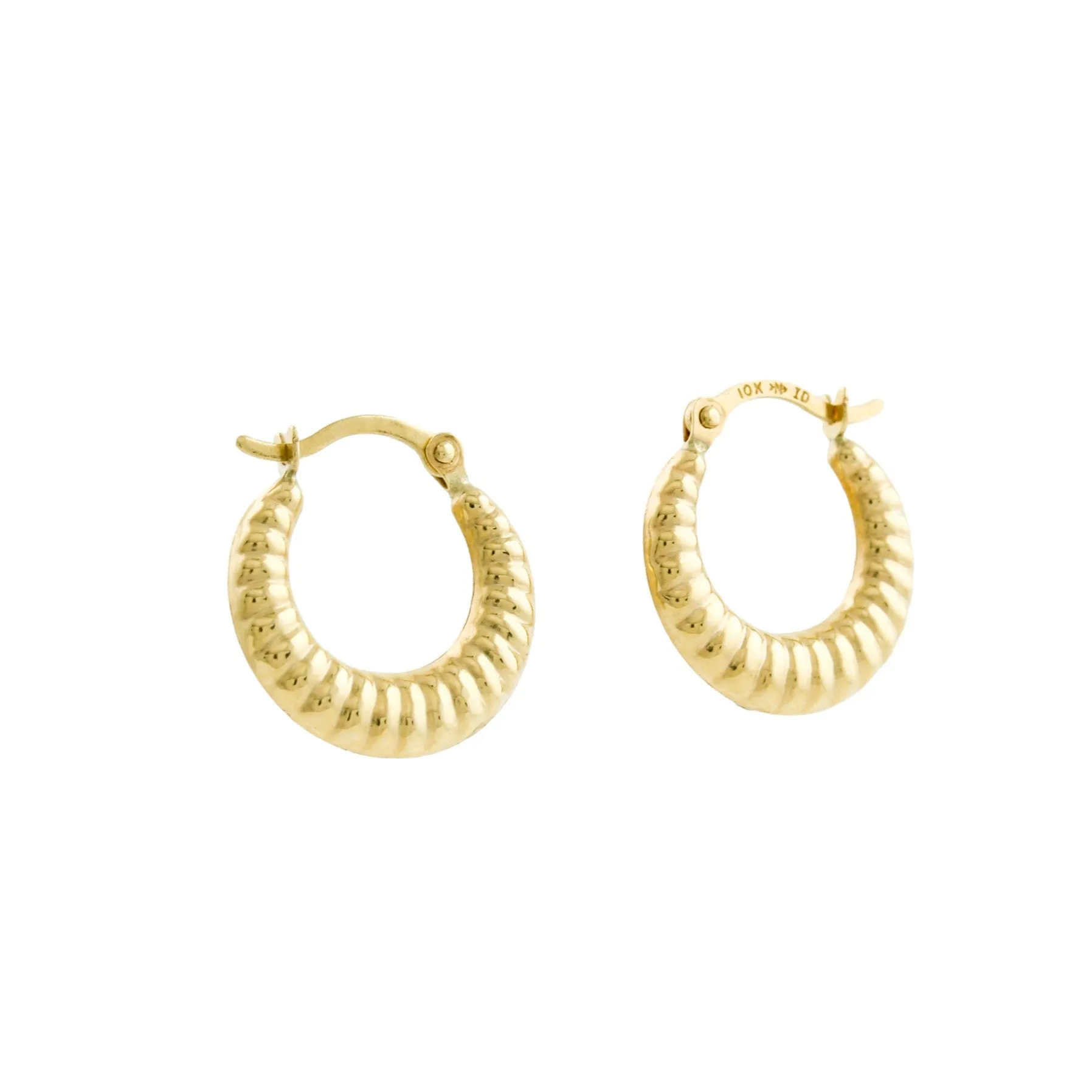 10K Gold x 'Croissant' Creole Hoops