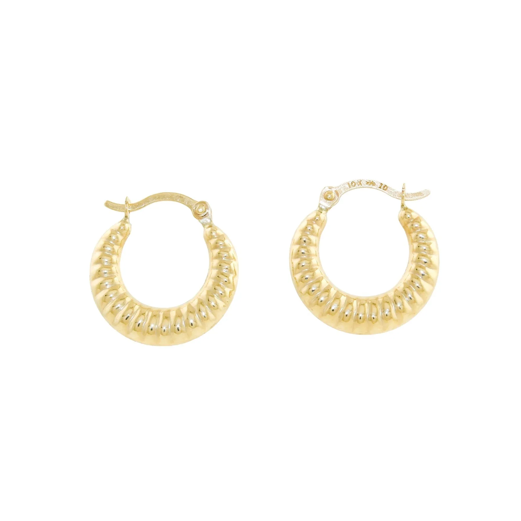 10K Gold x 'Croissant' Creole Hoops