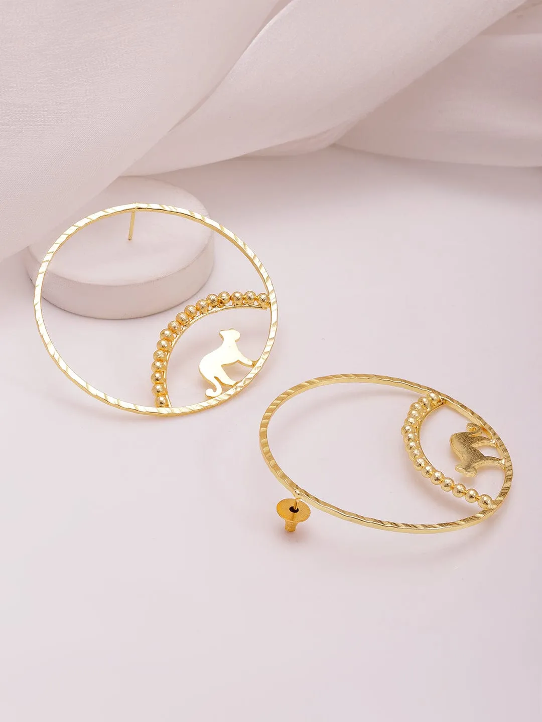 18KT Gold Plated Brass Circular Hoop Earrings