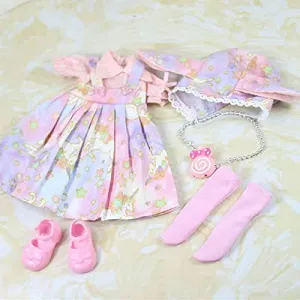 28cm Doll Accessories Set Doll Clothes and Shoes Fit to 1/6 BJD Dress Up Toys for Children Not Include Doll (B, Clothes and Shoes)