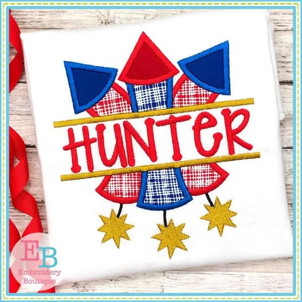 3 Fireworks Split Applique