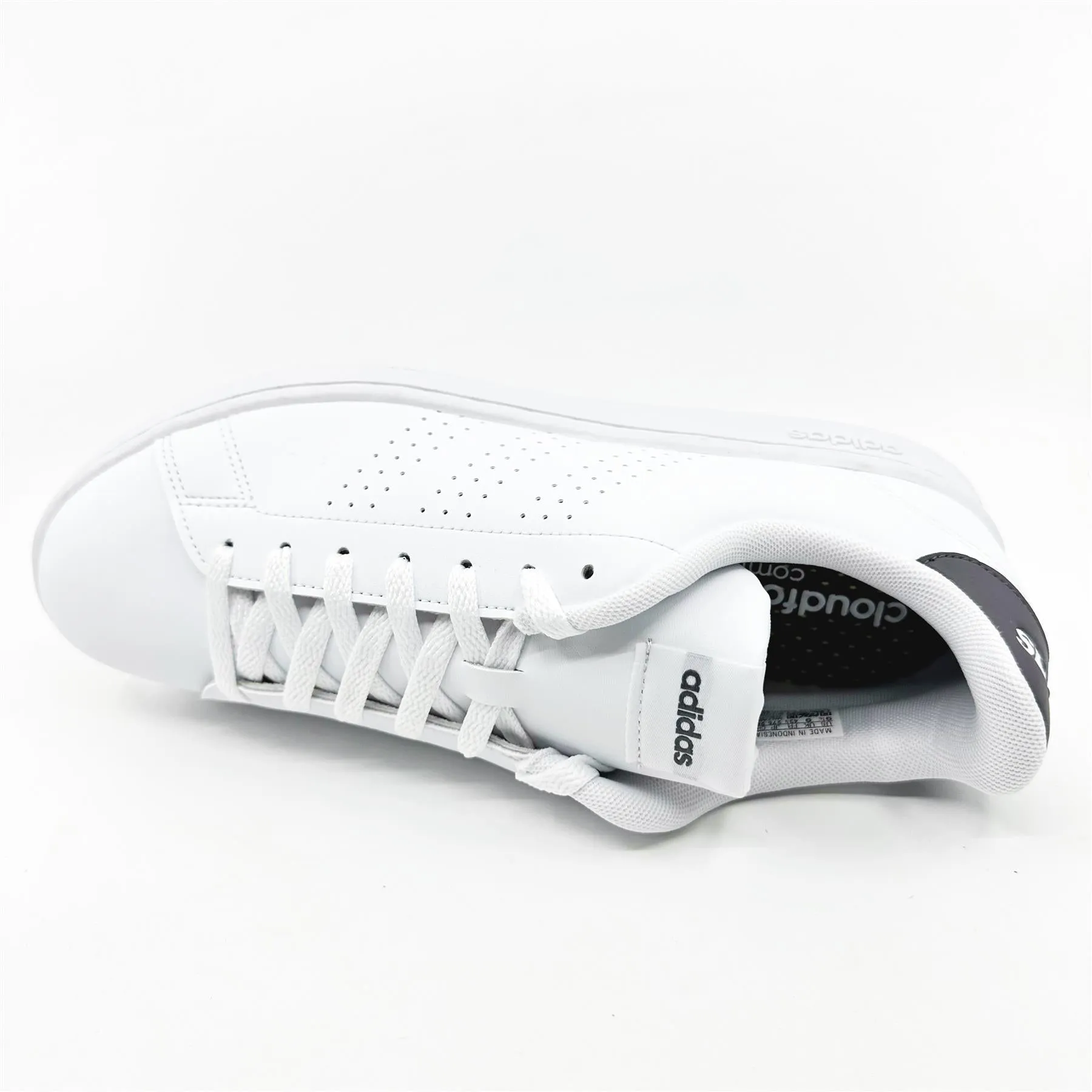 Adidas Advantage Cloud White Trace Grey Mens Athletic Sneakers