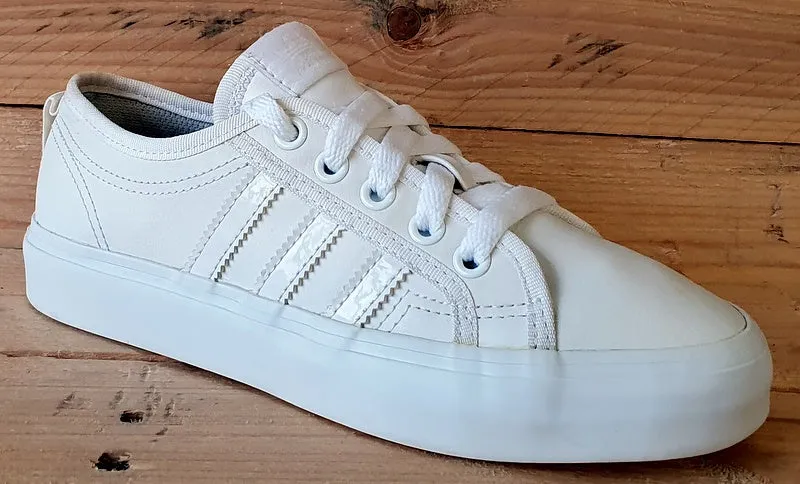 Adidas Classic Nizza Low Leather Trainers UK3/US3.5/EU35.5 B25292 White