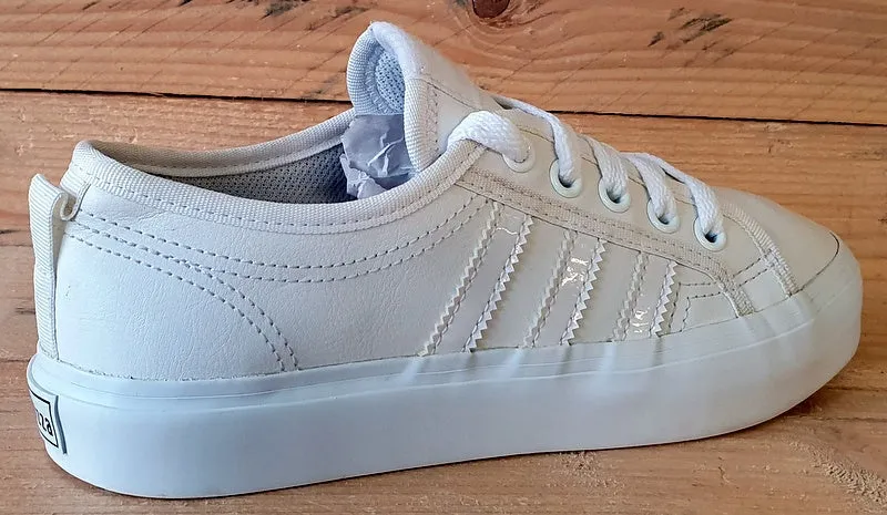 Adidas Classic Nizza Low Leather Trainers UK3/US3.5/EU35.5 B25292 White