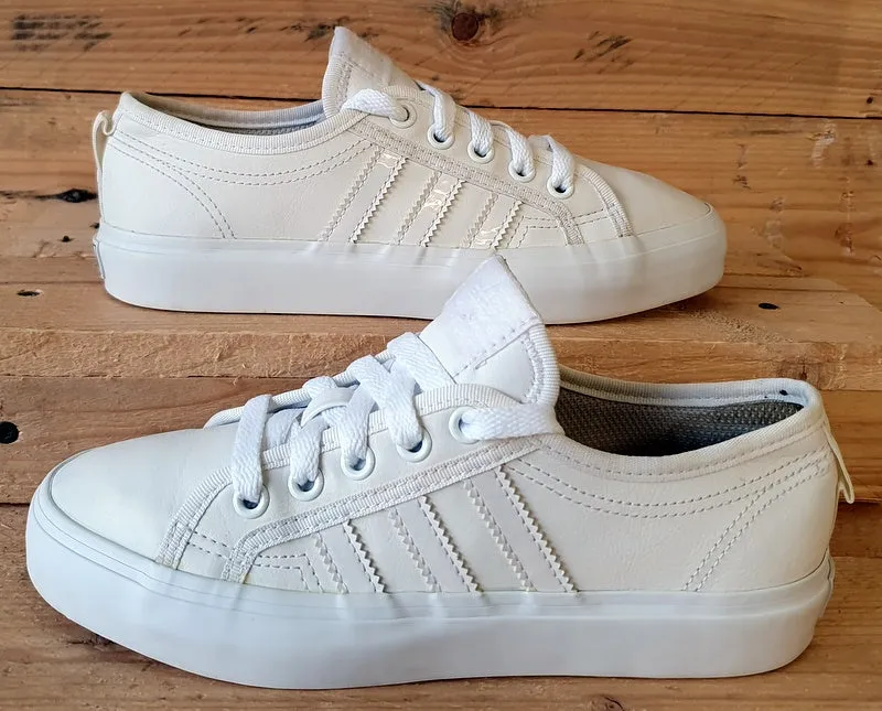 Adidas Classic Nizza Low Leather Trainers UK3/US3.5/EU35.5 B25292 White
