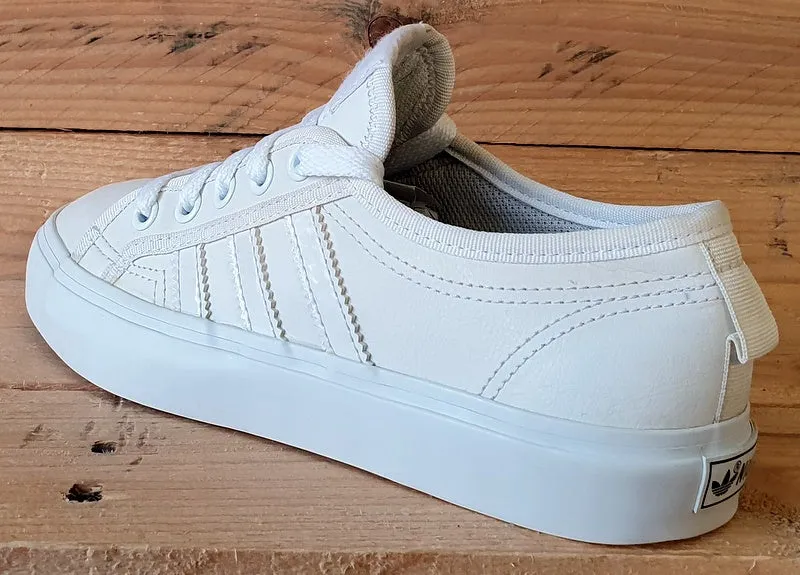Adidas Classic Nizza Low Leather Trainers UK3/US3.5/EU35.5 B25292 White