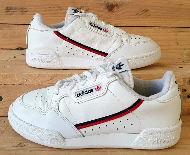 Adidas Continental 80 Low Kids Leather Trainers UK13K/US13.5K/E31.5 G28215 White