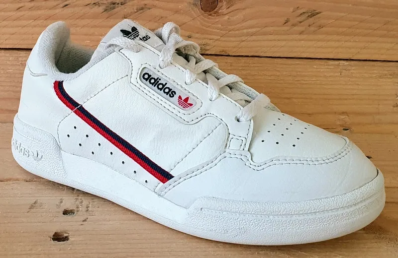 Adidas Continental 80 Low Kids Leather Trainers UK13K/US13.5K/E31.5 G28215 White