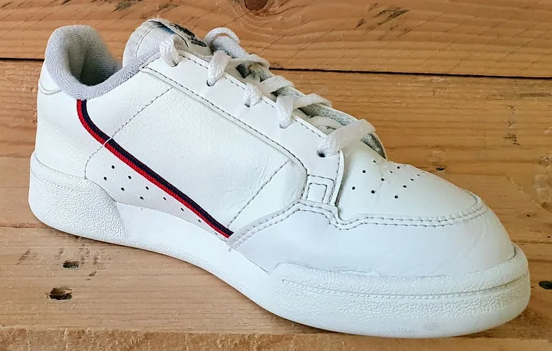 Adidas Continental 80 Low Kids Leather Trainers UK13K/US13.5K/E31.5 G28215 White