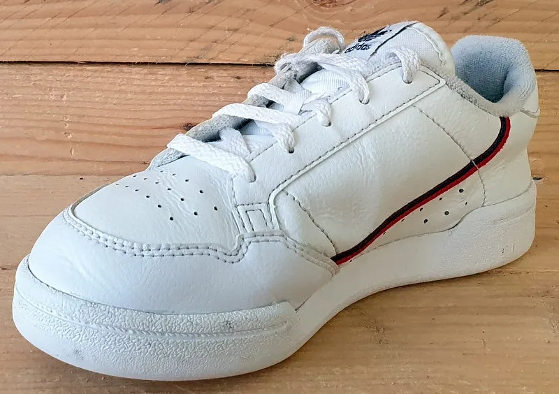 Adidas Continental 80 Low Kids Leather Trainers UK13K/US13.5K/E31.5 G28215 White