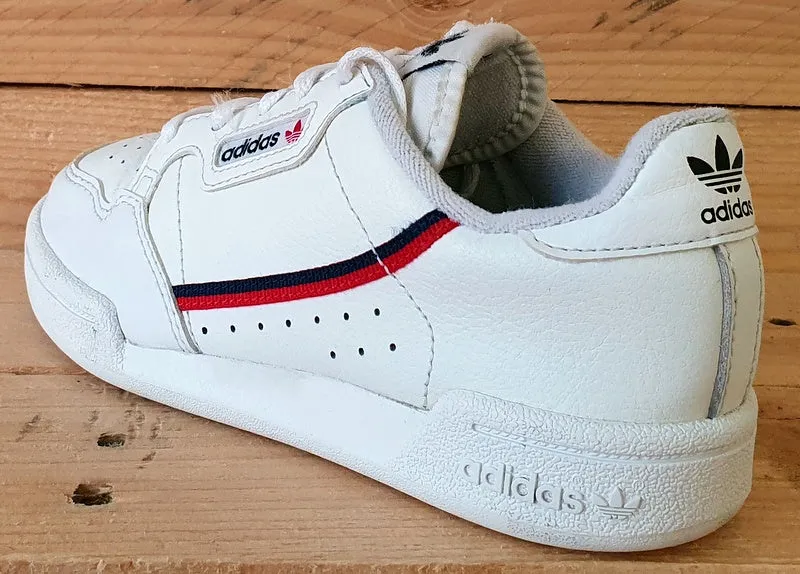 Adidas Continental 80 Low Kids Leather Trainers UK13K/US13.5K/E31.5 G28215 White