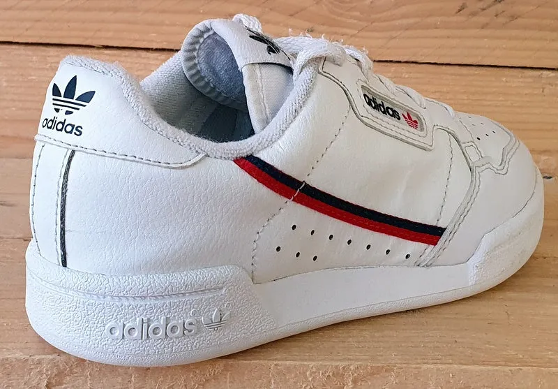 Adidas Continental 80 Low Kids Leather Trainers UK13K/US13.5K/E31.5 G28215 White