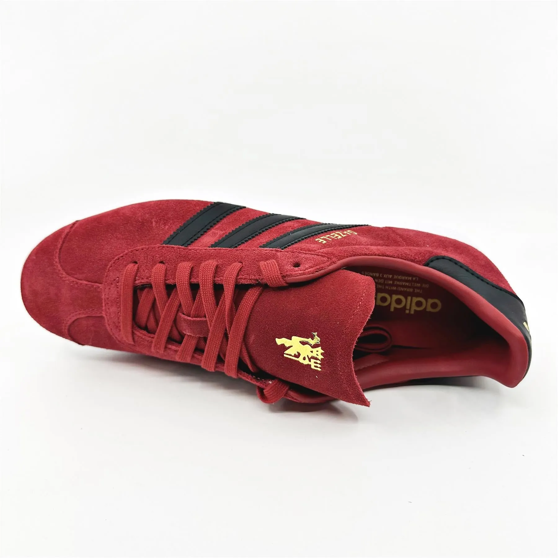 Adidas Gazelle Manchester United Red Black Mens Athletic Sneakers