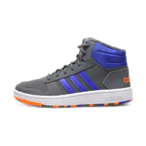 Adidas Hoops Mid Snow Boots Leather Grey Colour For Kids