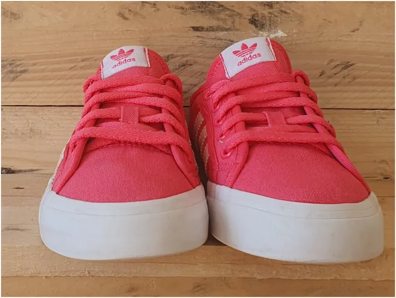 Adidas Original Nizza Low Canvas Trainers UK3.5/US4/E36 AQ1826 Bright Pink/White