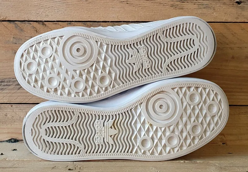 Adidas Original Nizza Low Leather Trainers UK3/US3.5/EU35 BB5574 Triple White