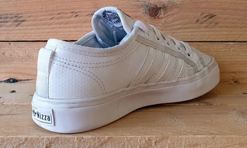 Adidas Original Nizza Low Leather Trainers UK3/US3.5/EU35 BB5574 Triple White