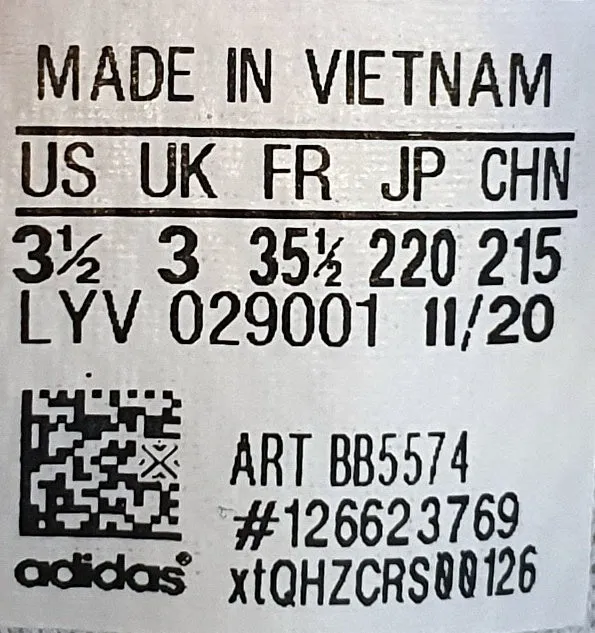 Adidas Original Nizza Low Leather Trainers UK3/US3.5/EU35 BB5574 Triple White