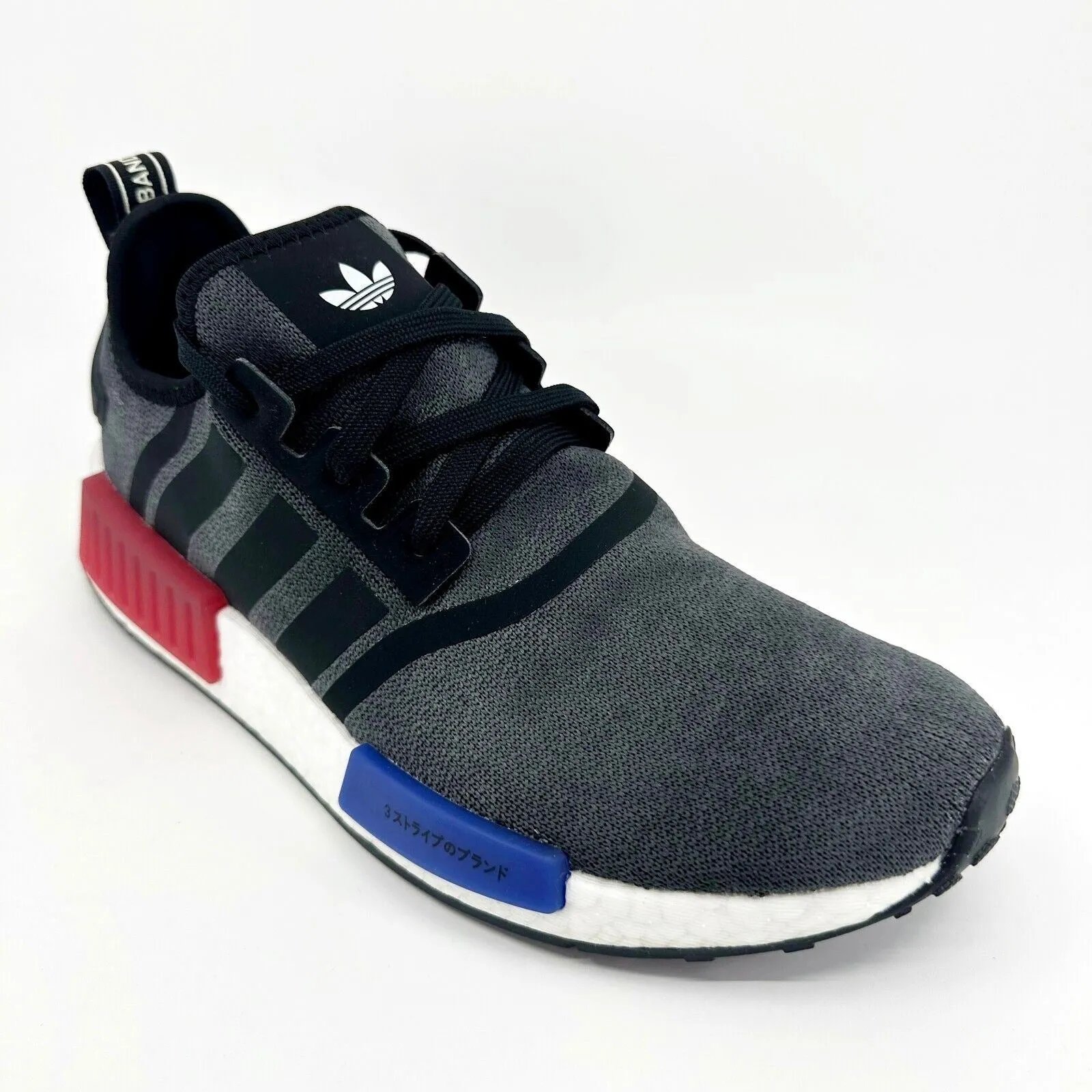Adidas Originals NMD R1 Core Black Blue Red Mens Running Sneakers HQ4452