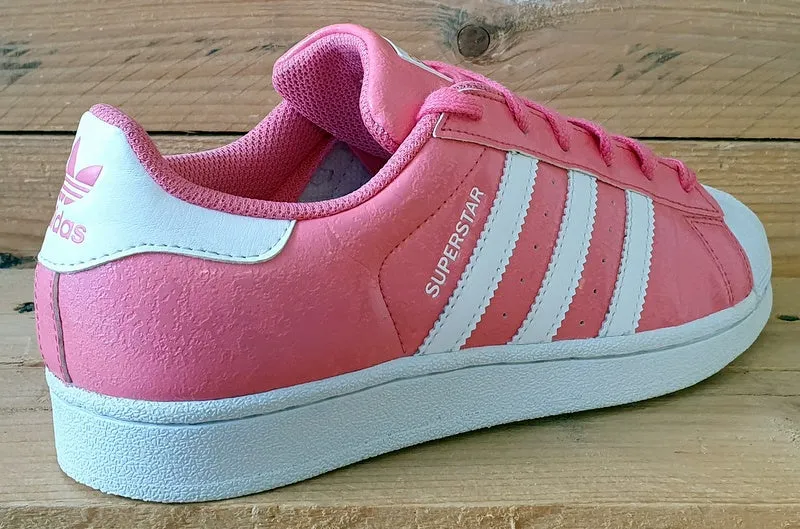 Adidas Originals Superstar Low Leather Trainers UK5/US5.5/EU38 DB1246 Pink/White