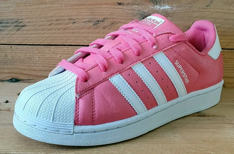 Adidas Originals Superstar Low Leather Trainers UK5/US5.5/EU38 DB1246 Pink/White