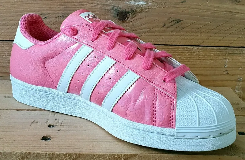Adidas Originals Superstar Low Leather Trainers UK5/US5.5/EU38 DB1246 Pink/White