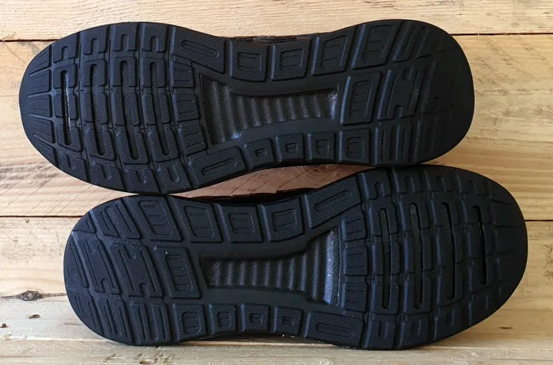Adidas Run Falcon K Textile Low UK2/US2.5/EU34 F36549 Triple Black