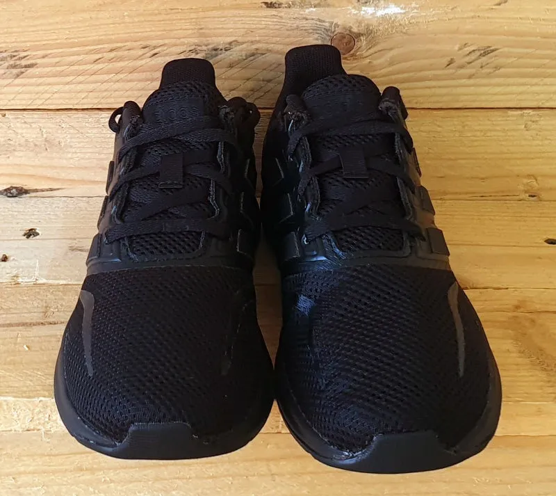 Adidas Run Falcon K Textile Low UK2/US2.5/EU34 F36549 Triple Black