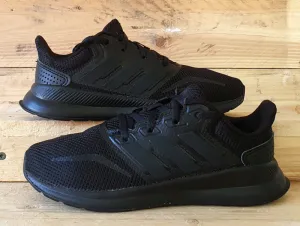Adidas Run Falcon K Textile Low UK2/US2.5/EU34 F36549 Triple Black