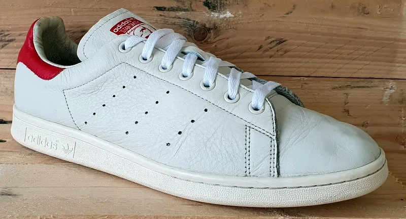Adidas Stan Smith Low Leather Trainers UK10/US10.5/EU44.5 B37898 White/Red