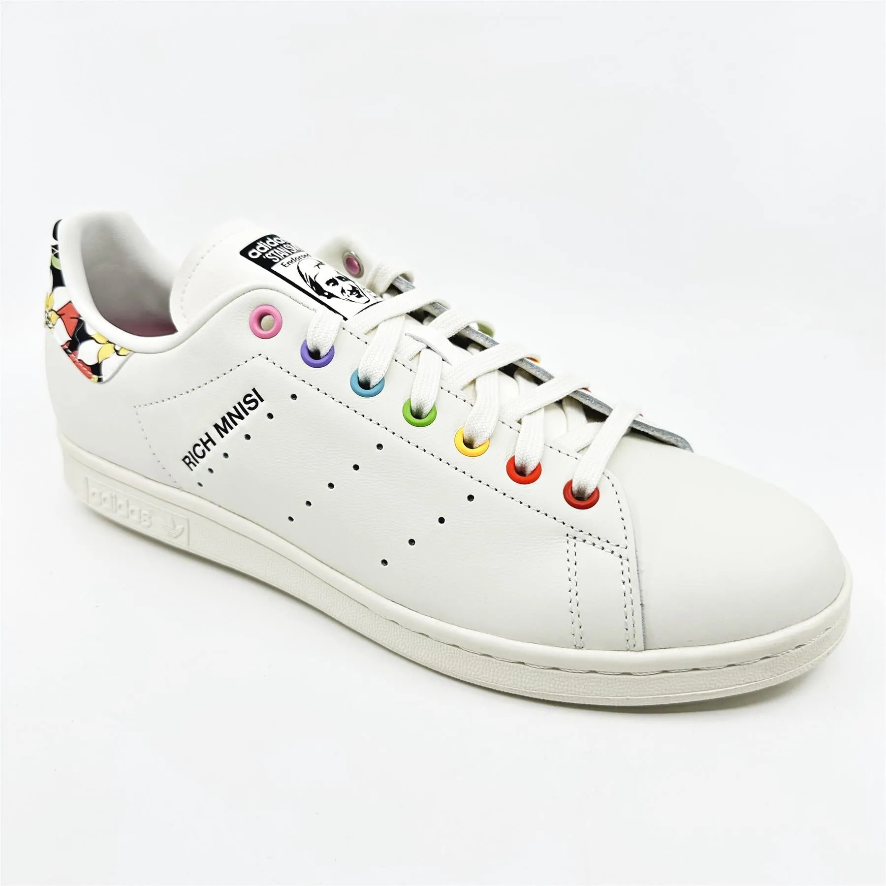 Adidas Stan Smith Pride RM Off White Multicolor Mens Athletic Sneakers