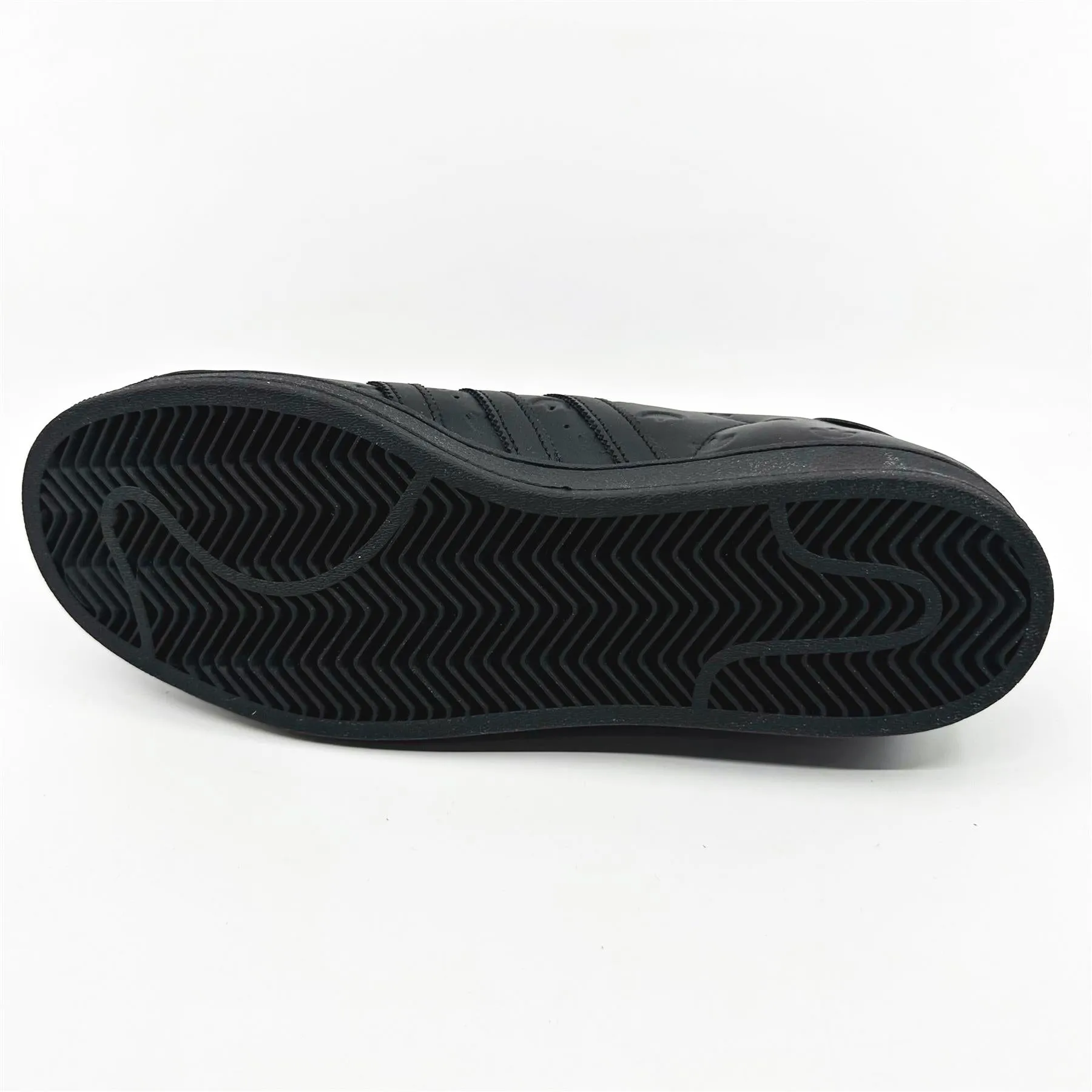 Adidas Superstar Core Black Debossed Carbon Mens Athletic Sneakers
