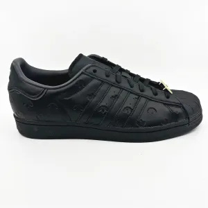 Adidas Superstar Core Black Debossed Carbon Mens Athletic Sneakers