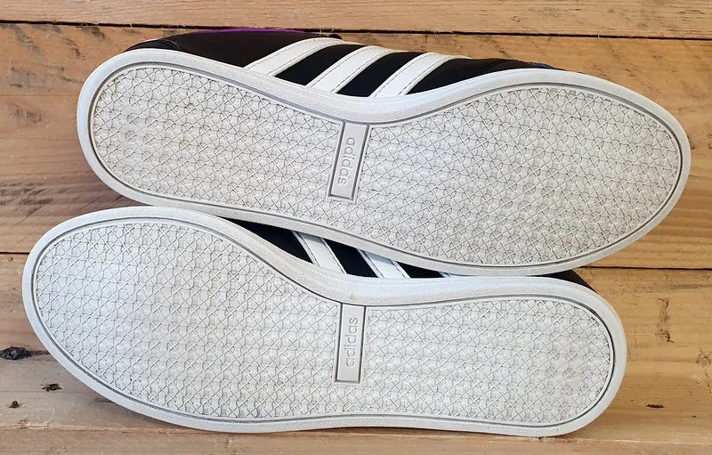 Adidas VS Coneo QT Low Leather Trainers UK4/US5.5/EU36.5 B74551 Black/Purple
