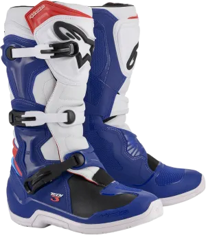 ALPINESTARS Tech 3 Boots Blue/White/Red Sz 08 2013018-723-8