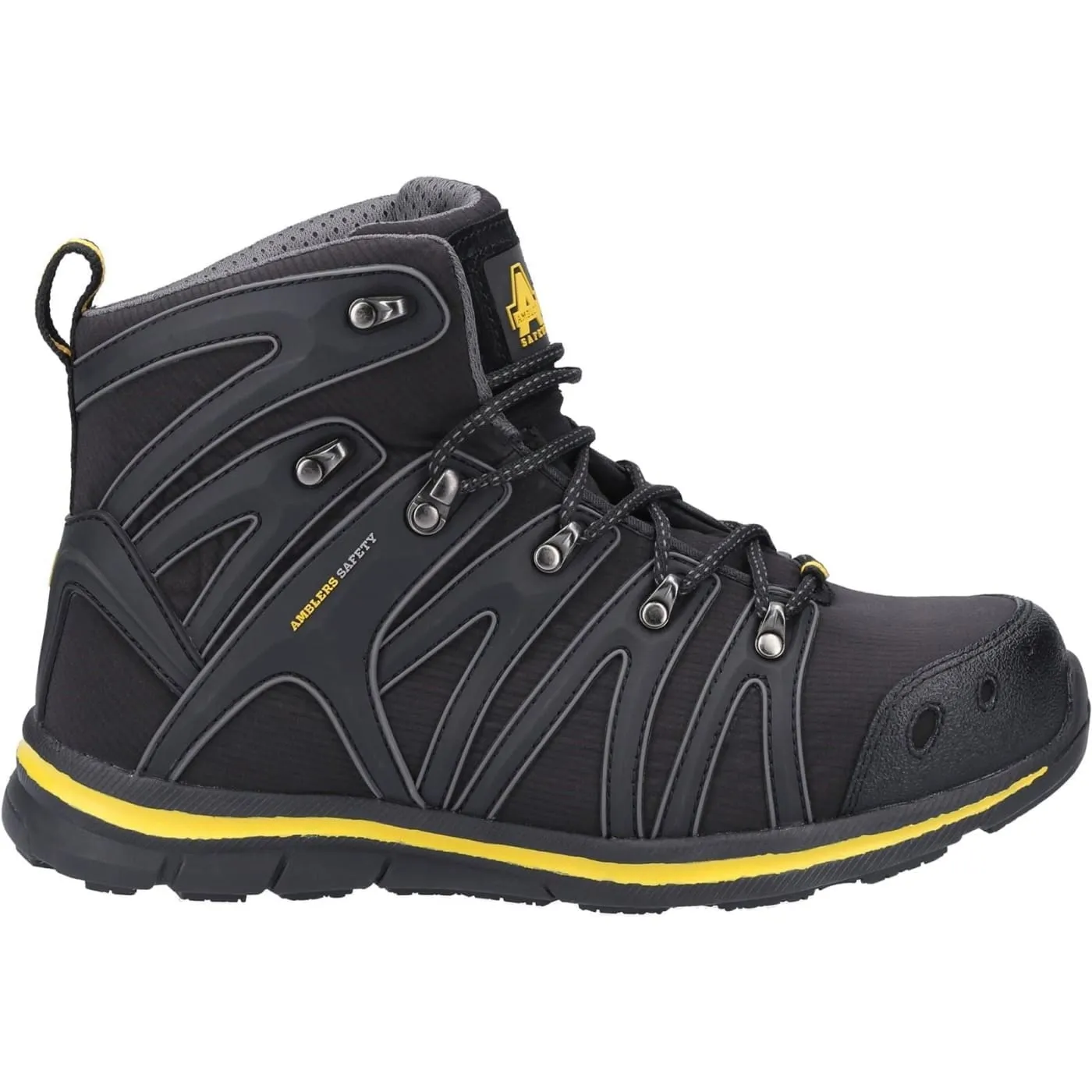 Amblers Safety AS254 Black Mens Mesh Safety Boots