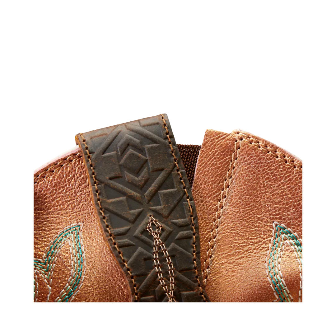 Ariat Women's Round Up Toasted Blanket Emboss Square Toe Western Boots