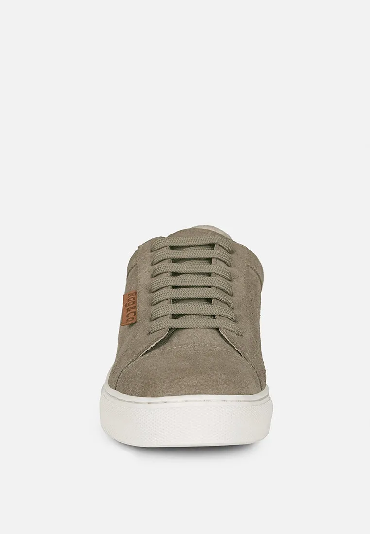 ASHFORD Taupe Fine Suede Handcrafted Sneakers