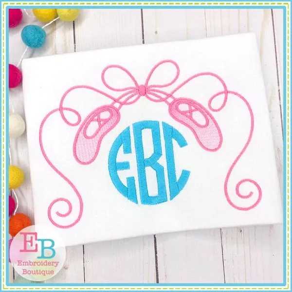 Ballet Shoes with Curly Ribbons Design