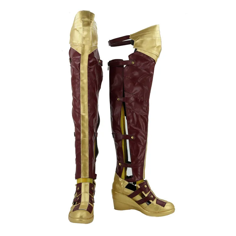 Batman v Superman: Dawn of Justice Wonder Woman Diana Prince Cosplay Shoes Boots Custom Made for Adult Men and Women