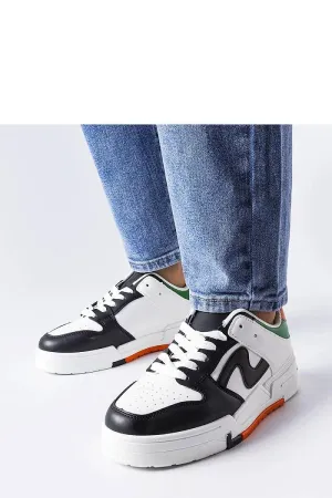 Black and white sneakers with a thicker sole