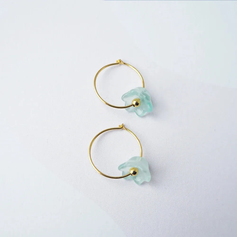 Bloom Hoops - Aqua | by Custom Made
