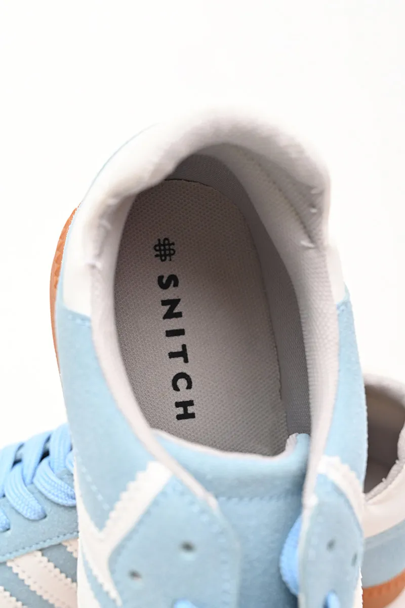 Blue Textured Sneakers