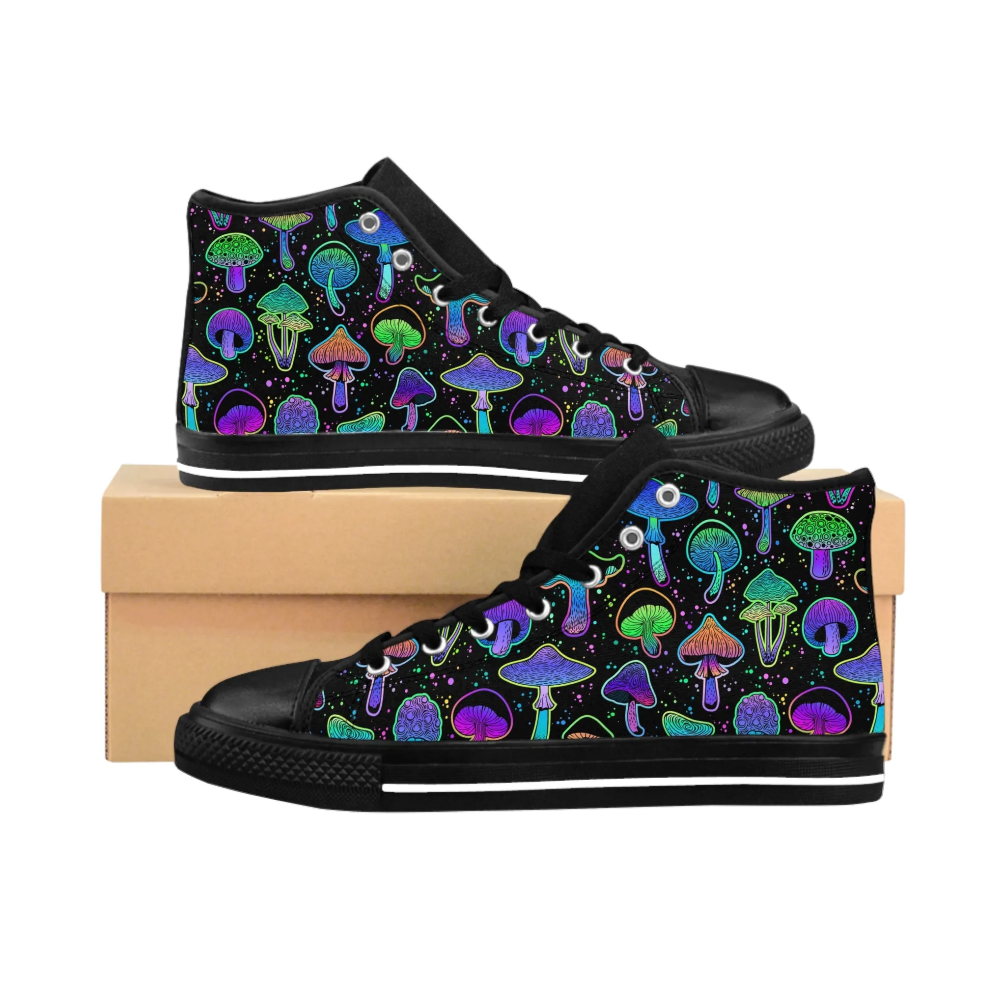 Colorful Mushrooms Women's Classic Sneakers