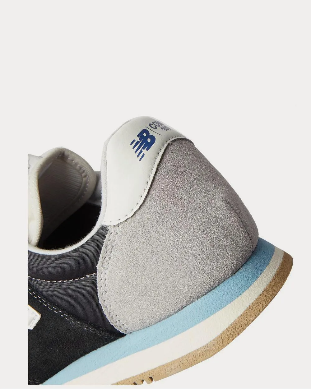 Comp 100 Leather and Suede-Trimmed Shell  Black low top sneakers
