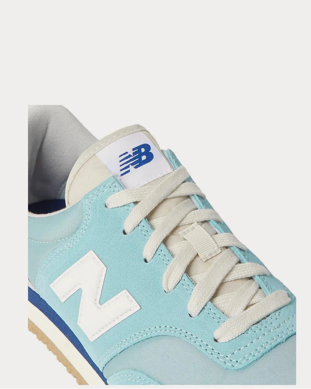 Comp 100 Leather and Suede-Trimmed Shell  Light blue low top sneakers