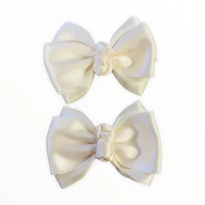 Cream Butterfly Shoe Bow