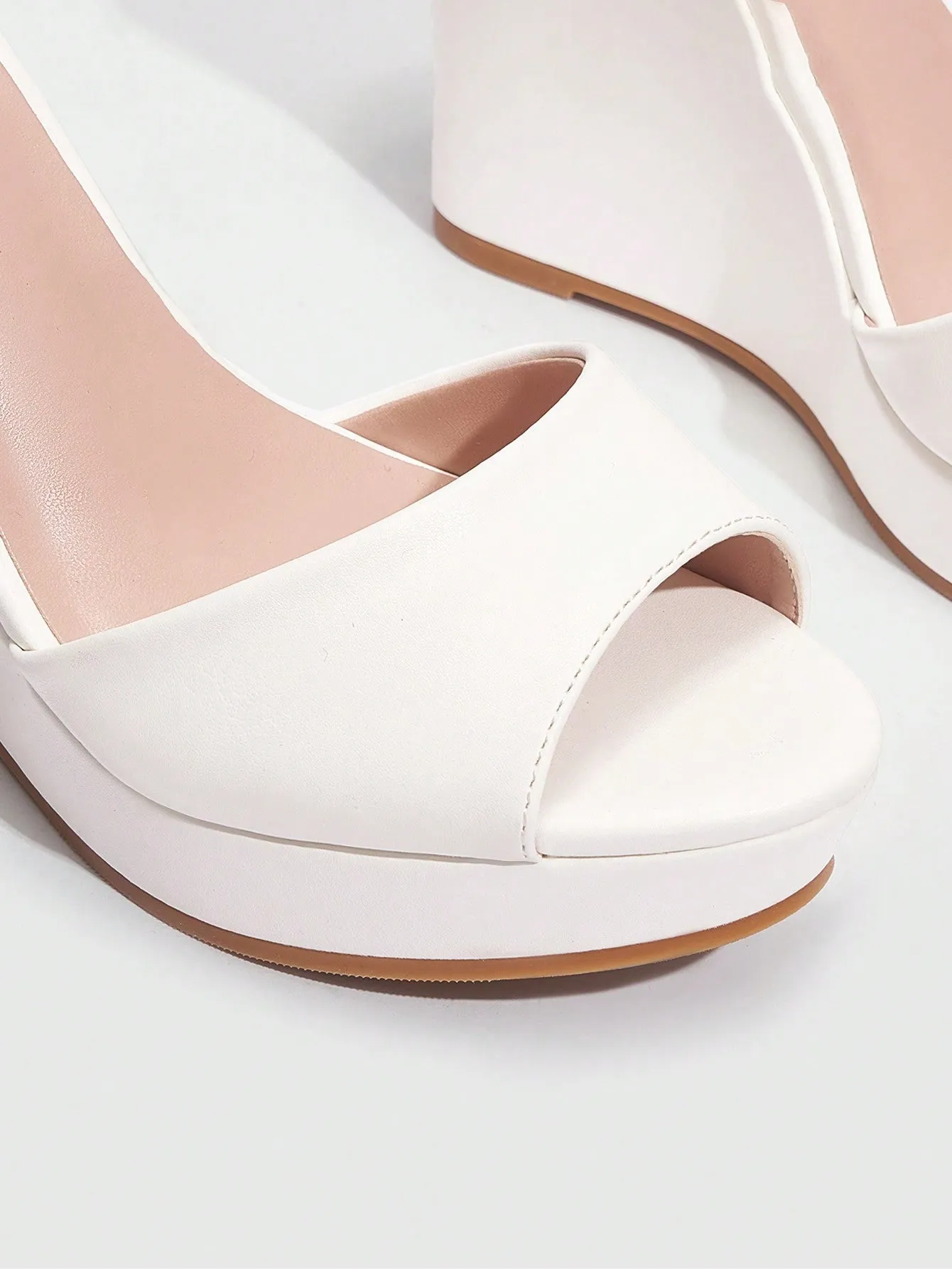 CUCCOO BIZCHIC Woman Shoes Fashionable Outdoor Wedge Heel Peep-Toe Shoes Wedding Shoes For Summer Graduation Heels Prom Heels Vacation Shoes Summer Sale Elegant Basics Business Casual Business Chic Halloween Christmas Fall