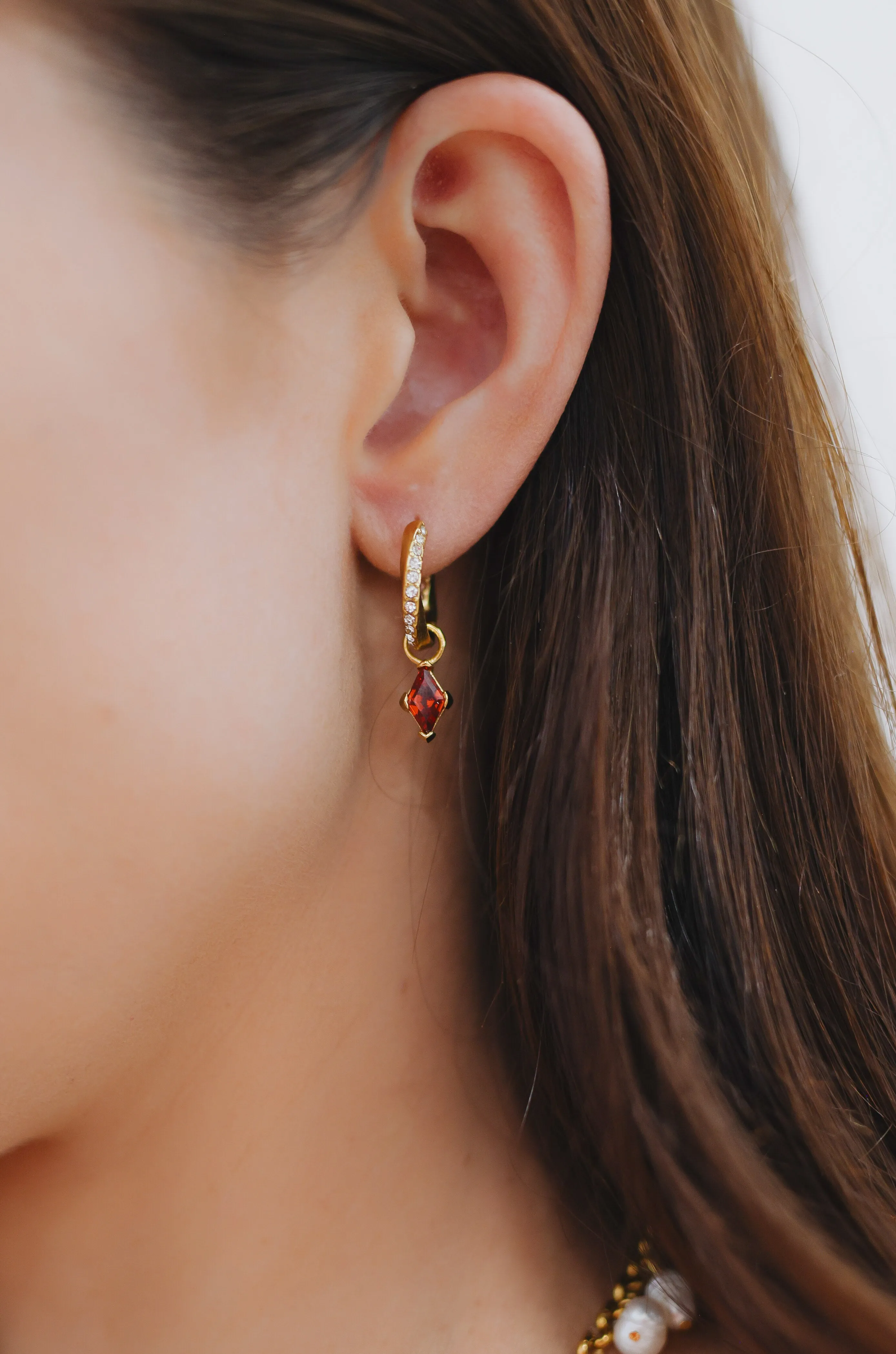 Diamond Wavy Hoops
